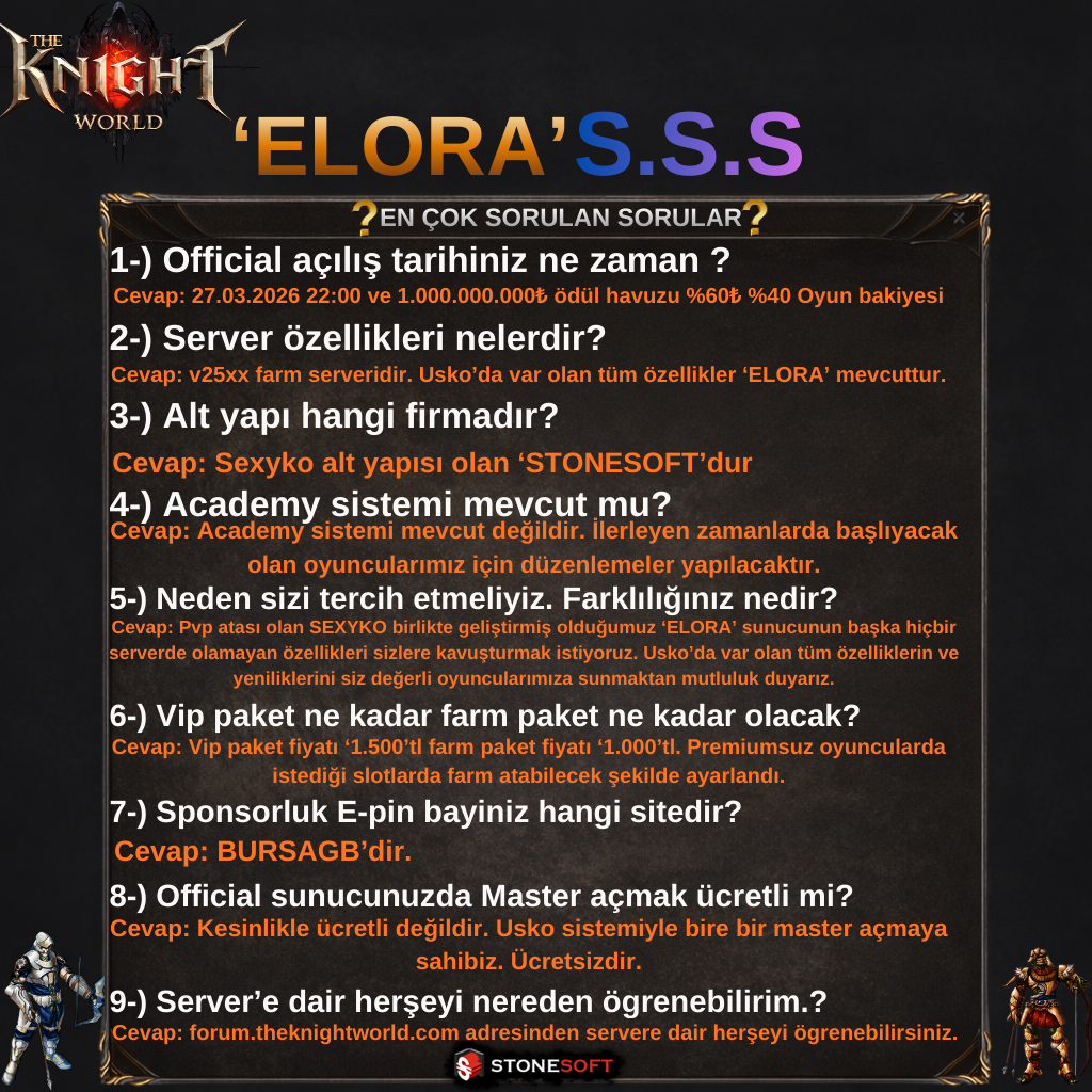 S.S.S (SIKCA SORULAN SORULAR)